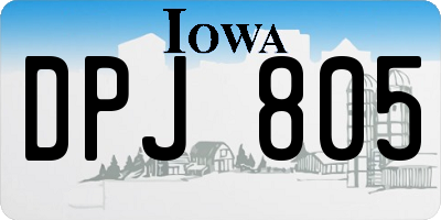 IA license plate DPJ805