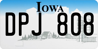 IA license plate DPJ808