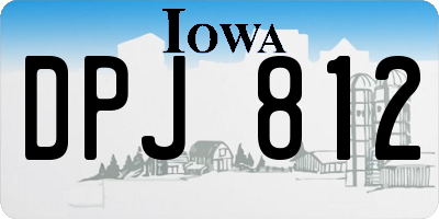 IA license plate DPJ812