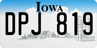 IA license plate DPJ819
