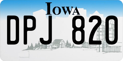 IA license plate DPJ820