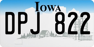 IA license plate DPJ822