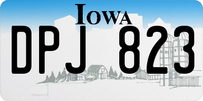 IA license plate DPJ823