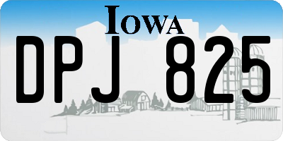 IA license plate DPJ825
