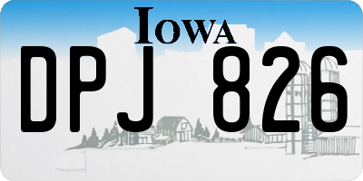 IA license plate DPJ826