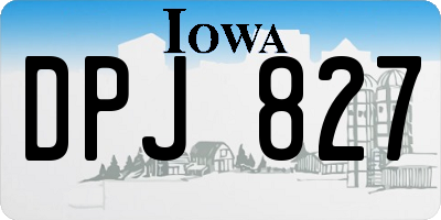 IA license plate DPJ827
