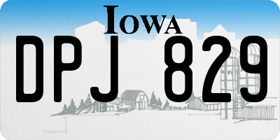 IA license plate DPJ829