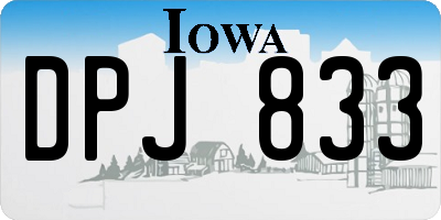 IA license plate DPJ833