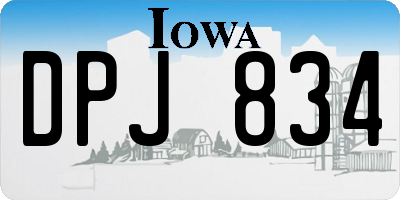 IA license plate DPJ834