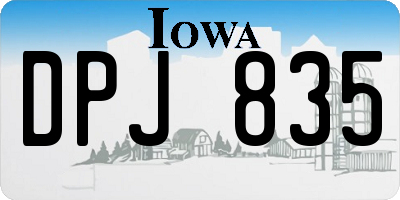 IA license plate DPJ835