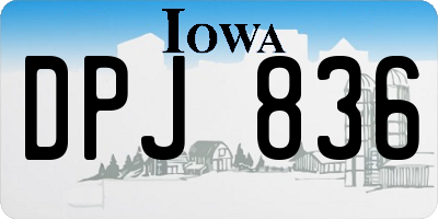 IA license plate DPJ836