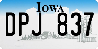 IA license plate DPJ837
