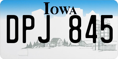 IA license plate DPJ845