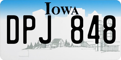 IA license plate DPJ848