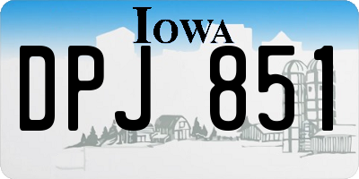IA license plate DPJ851