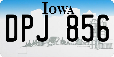 IA license plate DPJ856