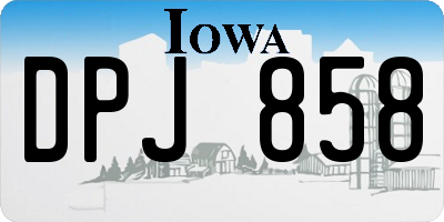 IA license plate DPJ858