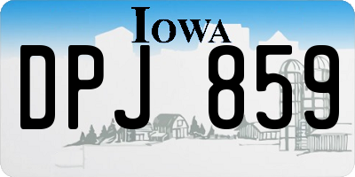 IA license plate DPJ859