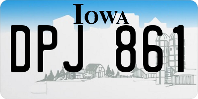 IA license plate DPJ861
