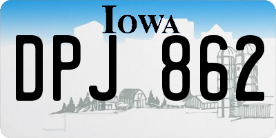 IA license plate DPJ862