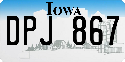 IA license plate DPJ867
