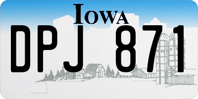 IA license plate DPJ871
