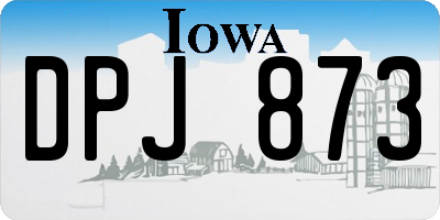 IA license plate DPJ873