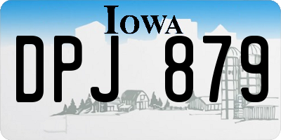 IA license plate DPJ879