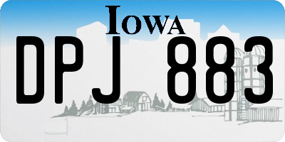 IA license plate DPJ883