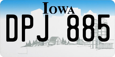 IA license plate DPJ885