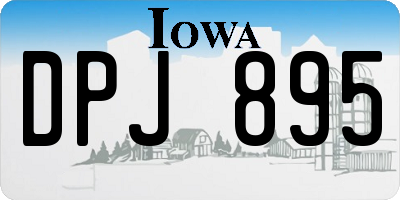 IA license plate DPJ895
