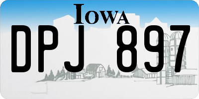 IA license plate DPJ897