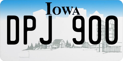 IA license plate DPJ900