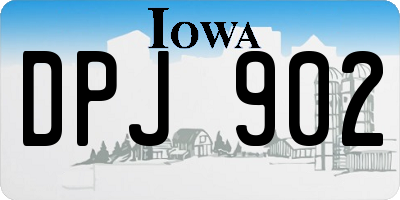 IA license plate DPJ902
