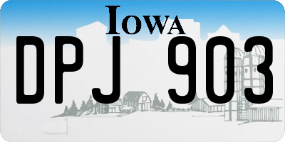 IA license plate DPJ903