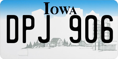 IA license plate DPJ906