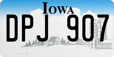 IA license plate DPJ907