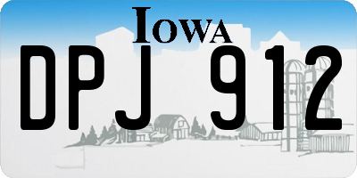 IA license plate DPJ912