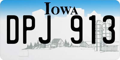 IA license plate DPJ913