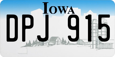 IA license plate DPJ915