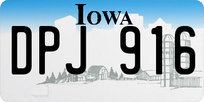 IA license plate DPJ916