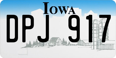 IA license plate DPJ917