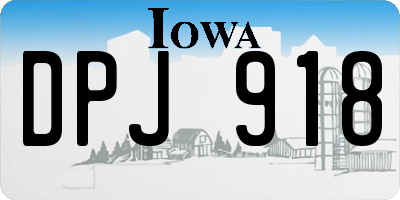 IA license plate DPJ918