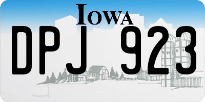 IA license plate DPJ923