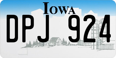 IA license plate DPJ924