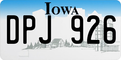 IA license plate DPJ926