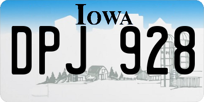 IA license plate DPJ928