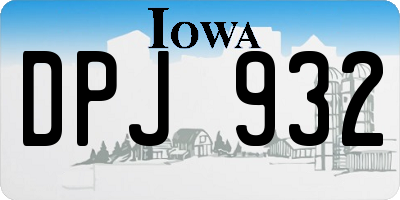 IA license plate DPJ932