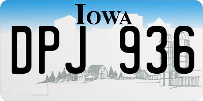 IA license plate DPJ936