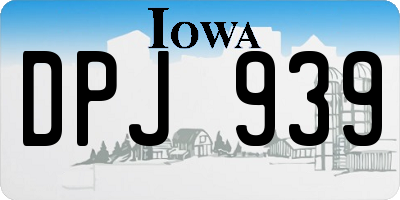 IA license plate DPJ939